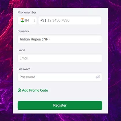 Valor Bet: register in seconds